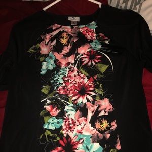 Black and Floral Blouse